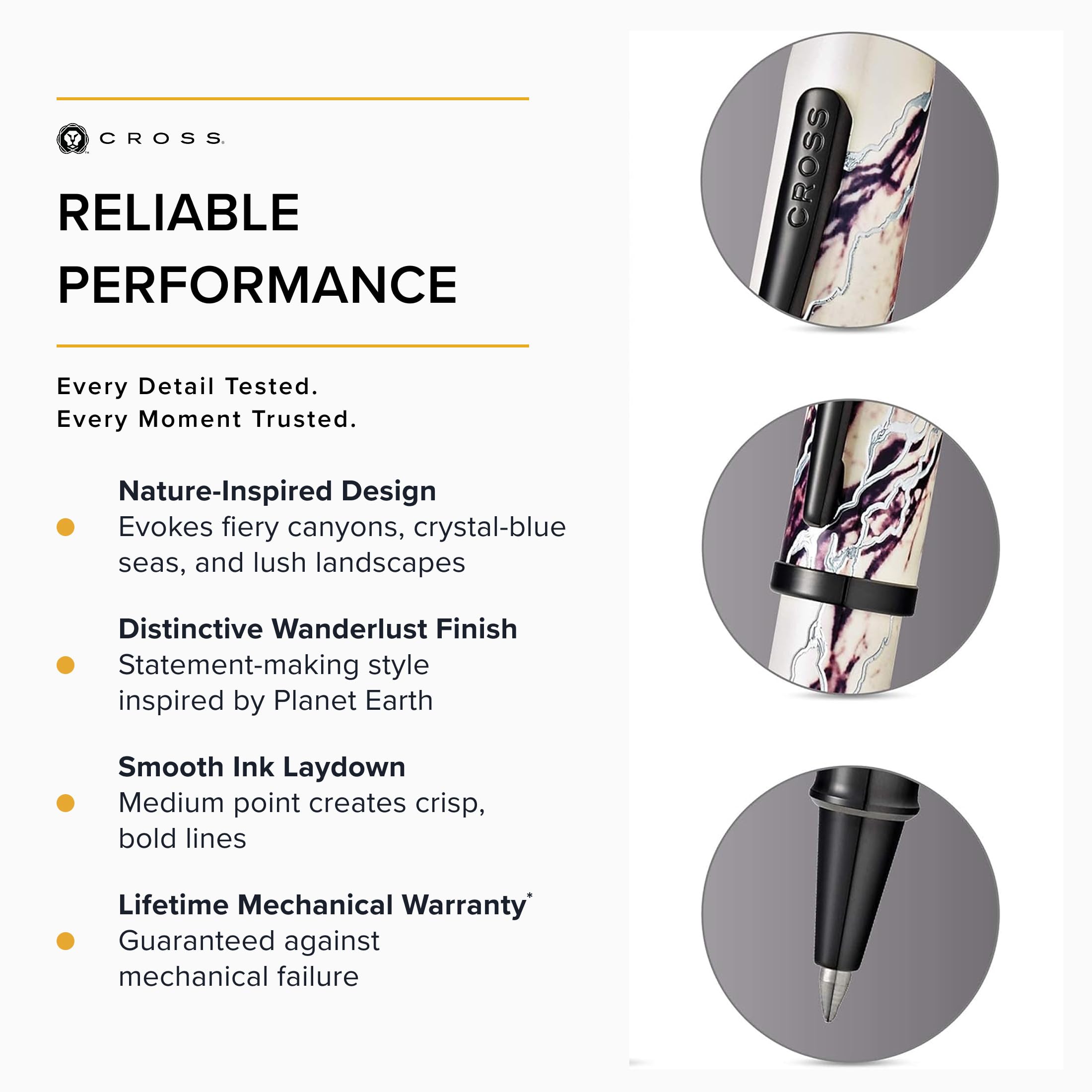 Amazon.com: Cross Wanderlust Everest Rollerball Pen, Medium Point